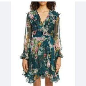 NWT zimmermann wavelength scallop silk dress
